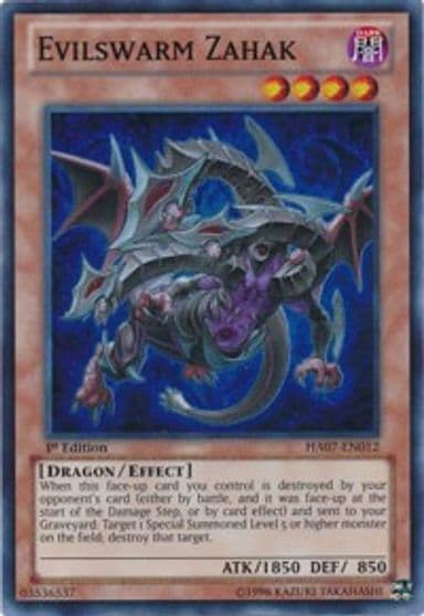 Evilswarm Zahak Hidden Arsenal 7: Knight of Stars Yu-Gi-Oh! card