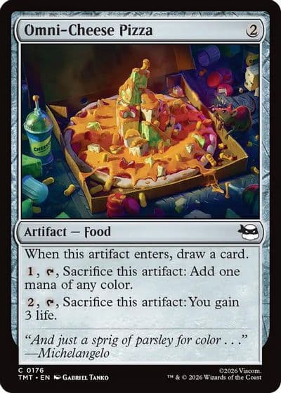 Omni Cheese Pizza Teenage Mutant Ninja Turtles Magic card