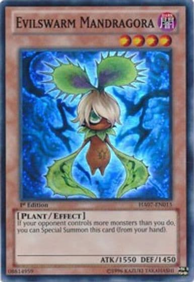 Evilswarm Mandragora Hidden Arsenal 7: Knight of Stars Yu-Gi-Oh! card