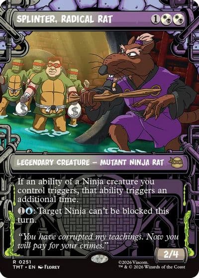 Splinter Radical Rat Showcase Teenage Mutant Ninja Turtles Magic card