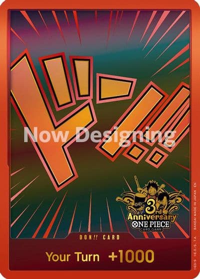 DON Card Japanese Version 3rd Anniversary Set One Piece Promotion Cards One Piece card