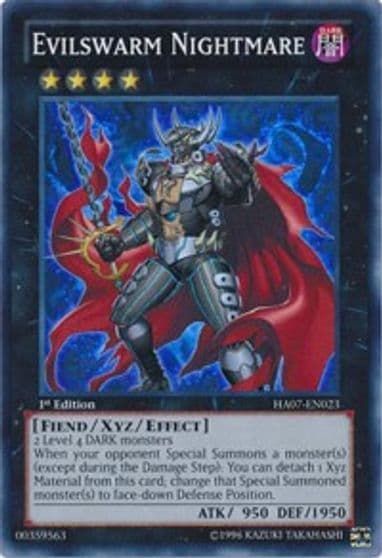 Evilswarm Nightmare Hidden Arsenal 7: Knight of Stars Yu-Gi-Oh! card
