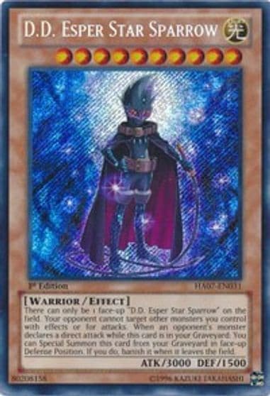 DD Esper Star Sparrow Hidden Arsenal 7: Knight of Stars Yu-Gi-Oh! card