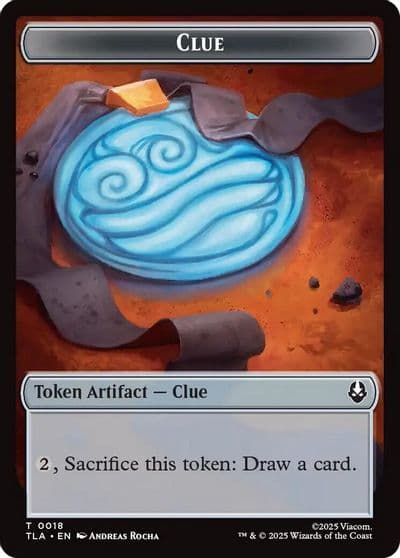 Clue 0018 Food 0021 Double Sided Tokens Avatar: The Last Airbender Magic card