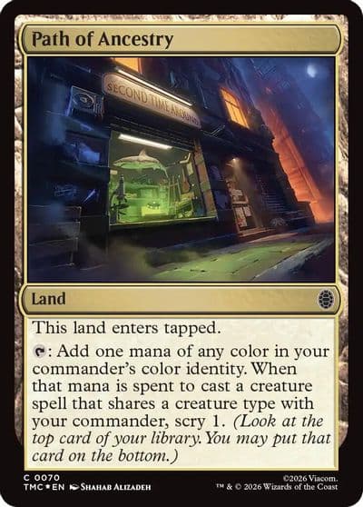 Path of Ancestry Surge Foil Commander: Teenage Mutant Ninja Turtles Magic card