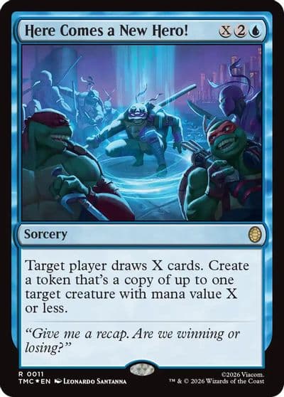 Here Comes a New Hero Surge Foil Commander: Teenage Mutant Ninja Turtles Magic card