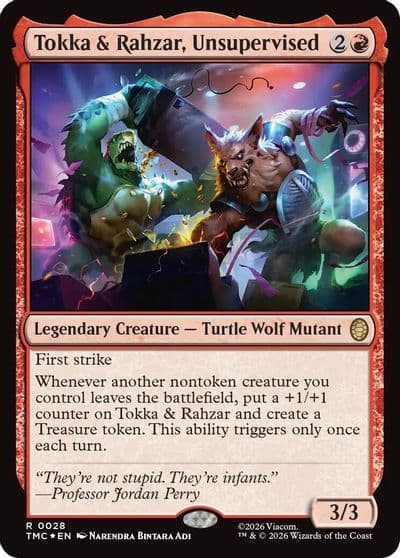 Tokka and Rahzar Unsupervised Surge Foil Commander: Teenage Mutant Ninja Turtles Magic card