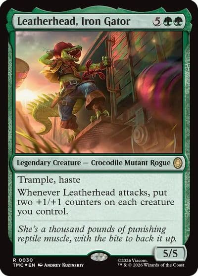 Leatherhead Iron Gator Surge Foil Commander: Teenage Mutant Ninja Turtles Magic card