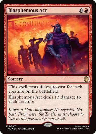 Blasphemous Act Surge Foil Commander: Teenage Mutant Ninja Turtles Magic card