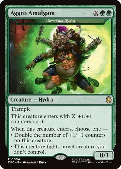 Aggro Amalgam Voracious Hydra Surge Foil Commander: Teenage Mutant Ninja Turtles Magic card
