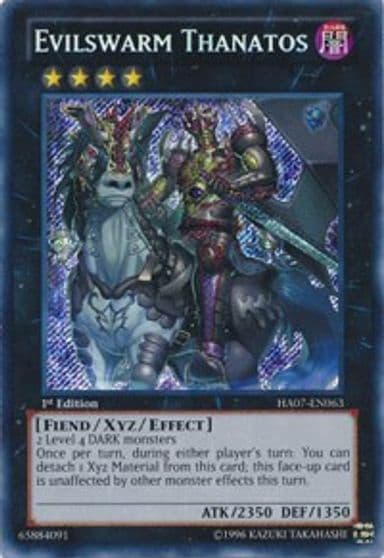 Evilswarm Thanatos Hidden Arsenal 7: Knight of Stars Yu-Gi-Oh! card