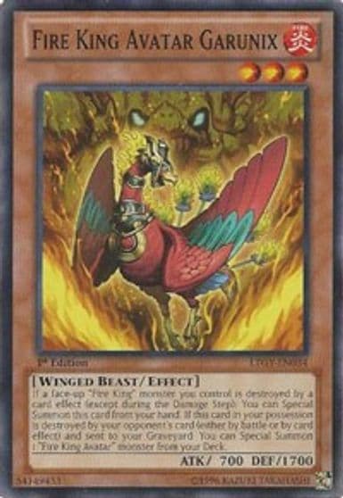 Fire King Avatar Garunix Lord of the Tachyon Galaxy Yu-Gi-Oh! card