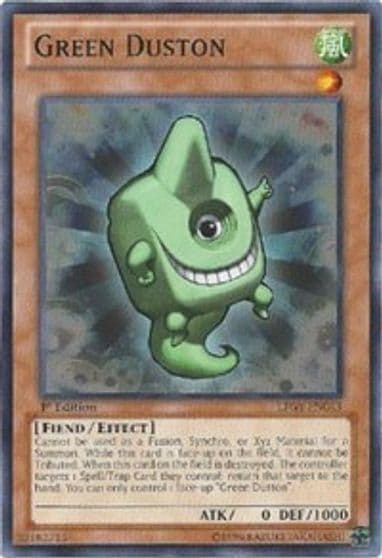 Green Duston Lord of the Tachyon Galaxy Yu-Gi-Oh! card