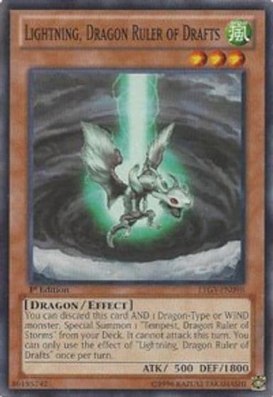 Lightning Dragon Ruler of Drafts Lord of the Tachyon Galaxy Yu-Gi-Oh! card