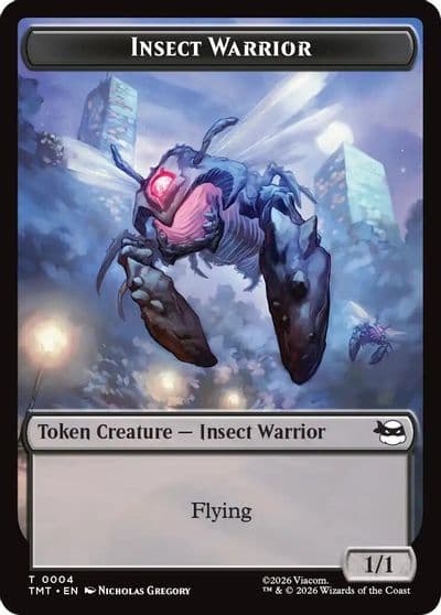 Insect Warrior Food Double Sided Token Teenage Mutant Ninja Turtles Magic card