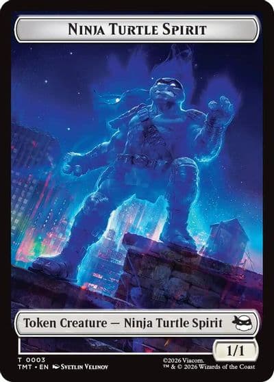 Ninja Turtle Spirit Food Double Sided Token Teenage Mutant Ninja Turtles Magic card