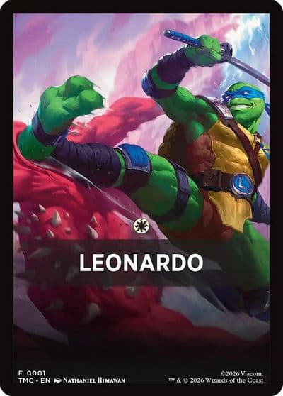 Leonardo Theme Card Commander: Teenage Mutant Ninja Turtles Magic card
