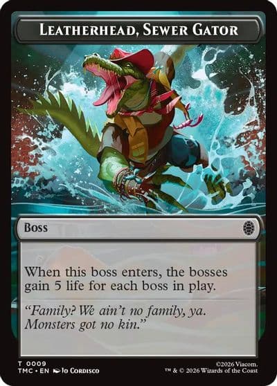 Leatherhead Sewer Gator Commander: Teenage Mutant Ninja Turtles Magic card