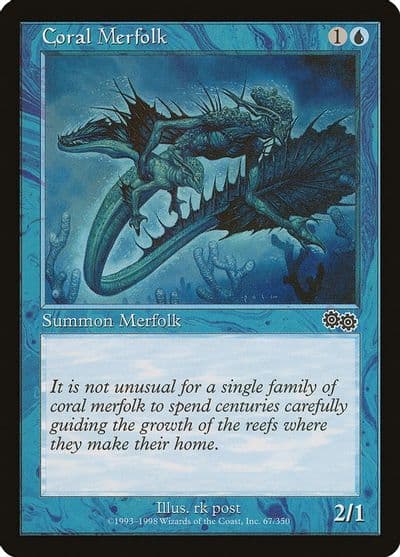 Coral Merfolk Urza's Saga Magic card