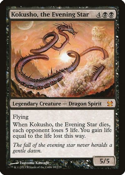 Kokusho the Evening Star Modern Masters Magic card