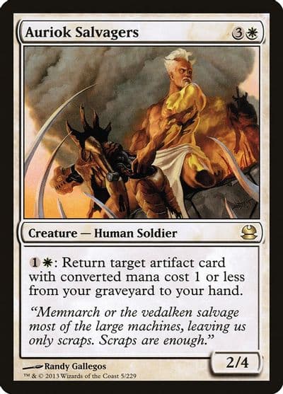 Auriok Salvagers Modern Masters Magic card