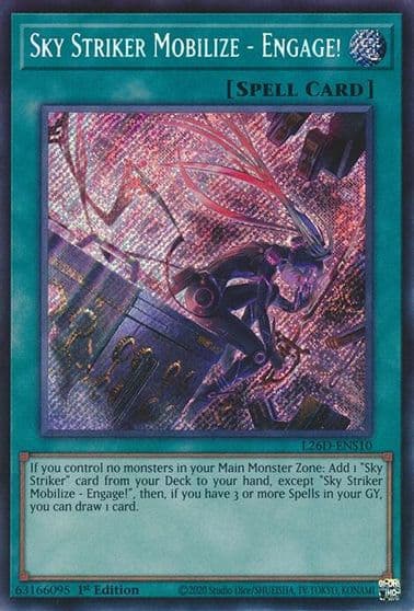 Sky Striker Mobilize Engage Alternate Art Secret Rare Legendary Modern Decks 2026 Yu-Gi-Oh! card