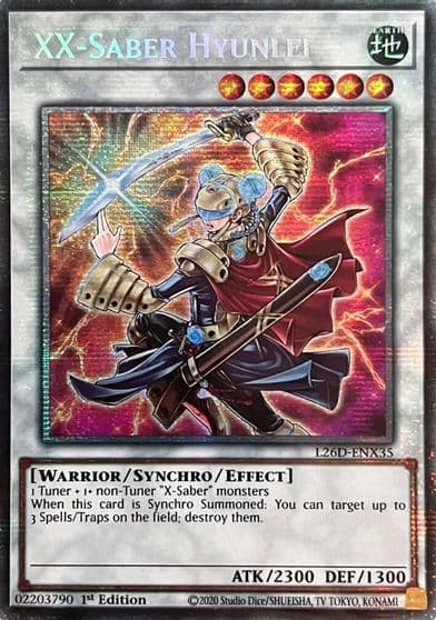 XX Saber Hyunlei Starlight Rare Legendary Modern Decks 2026 Yu-Gi-Oh! card