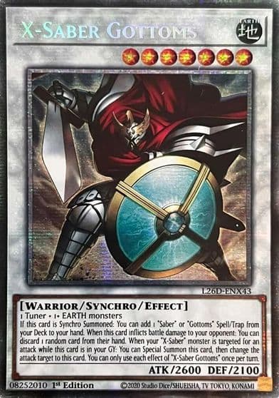X Saber Gottoms Starlight Rare Legendary Modern Decks 2026 Yu-Gi-Oh! card