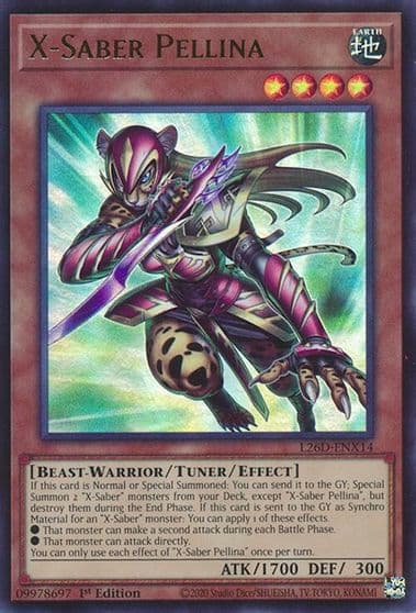 X Saber Pellina Ultra Rare Legendary Modern Decks 2026 Yu-Gi-Oh! card