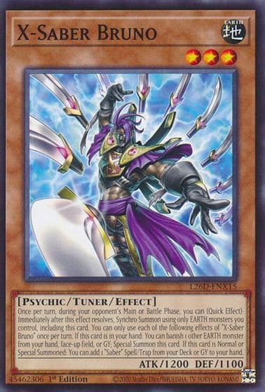 X Saber Bruno Legendary Modern Decks 2026 Yu-Gi-Oh! card