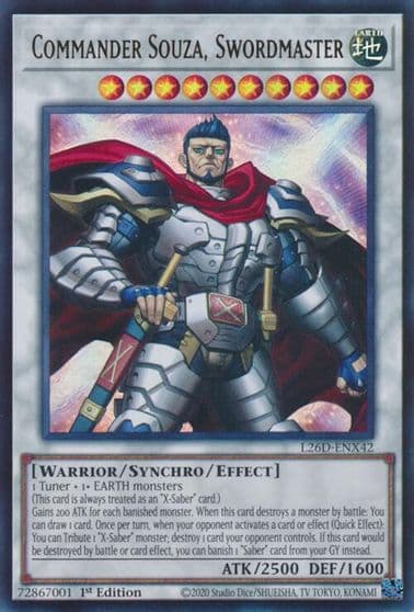 Commander Souza Swordmaster Legendary Modern Decks 2026 Yu-Gi-Oh! card