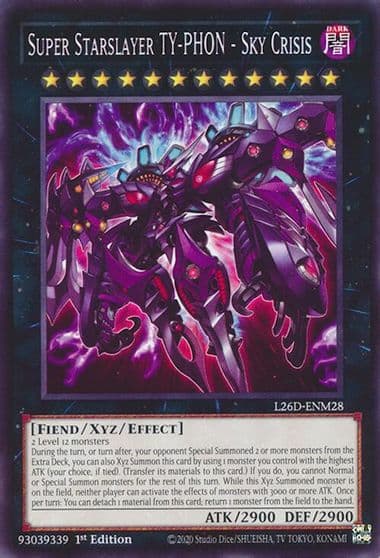 Super Starslayer TY PHON Sky Crisis Legendary Modern Decks 2026 Yu-Gi-Oh! card