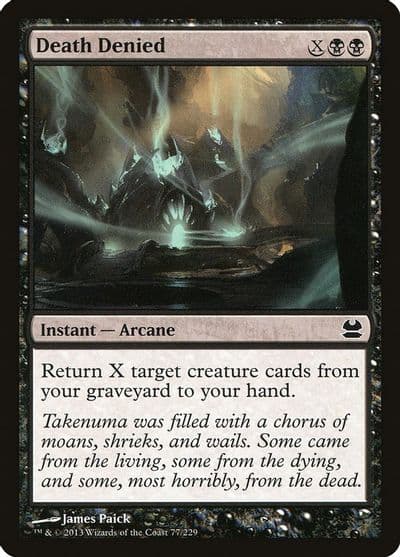Death Denied Modern Masters Magic card