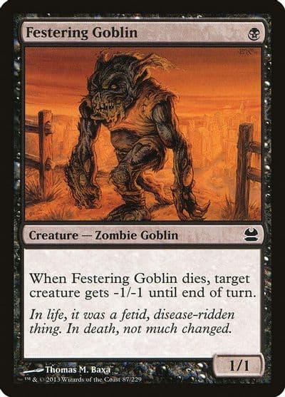 Festering Goblin Modern Masters Magic card