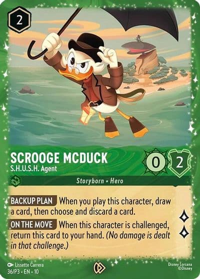 Scrooge McDuck SHUSH Agent Disney Lorcana Promo Cards Lorcana card