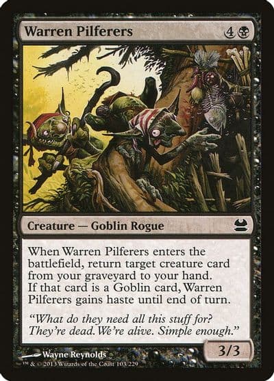 Warren Pilferers Modern Masters Magic card