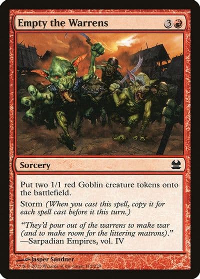 Empty the Warrens Modern Masters Magic card