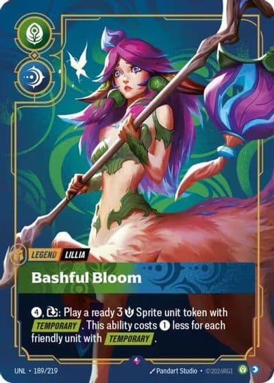 Lillia Bashful Bloom Unleashed Riftbound card