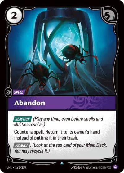 Abandon Unleashed Riftbound card