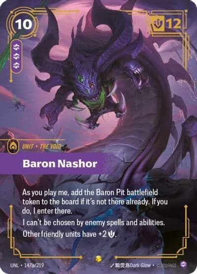 Baron Nashor Alternate Art Unleashed Riftbound card