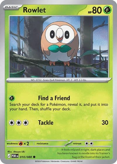 Rowlet ME03: Perfect Order Pokemon card