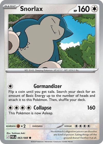 Snorlax ME03: Perfect Order Pokemon card