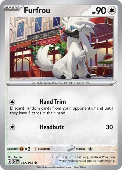 Furfrou ME03: Perfect Order Pokemon card