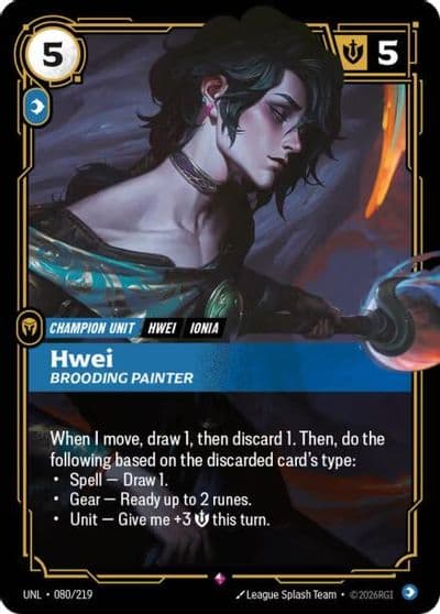 Hwei Brooding Painter Unleashed Riftbound card