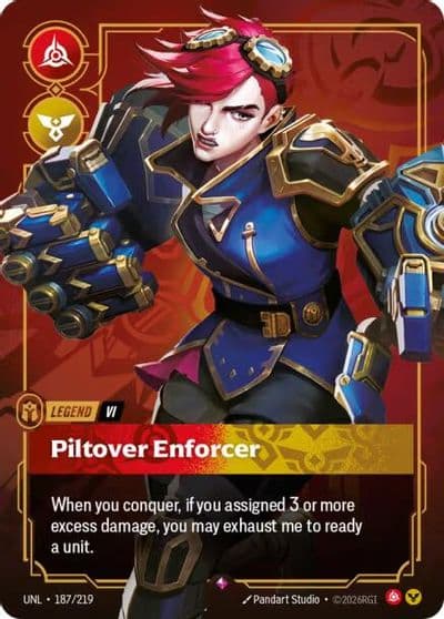 Vi Piltover Enforcer Unleashed Riftbound card