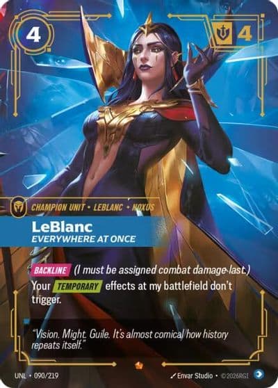 LeBlanc Everywhere At Once Unleashed Riftbound card