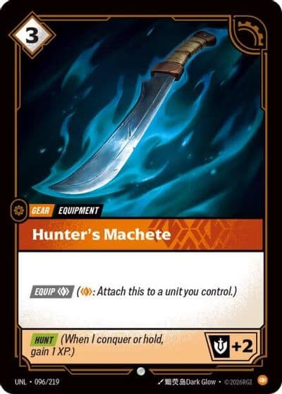 Hunters Machete Unleashed Riftbound card