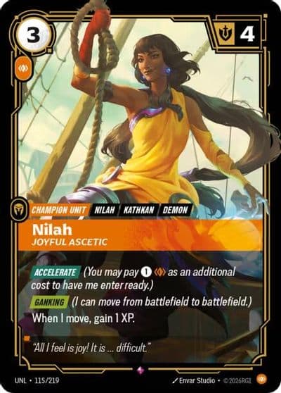 Nilah Joyful Ascetic Unleashed Riftbound card