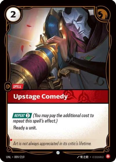 Upstage Comedy Unleashed Riftbound card