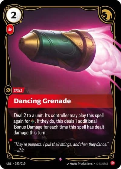 Dancing Grenade Unleashed Riftbound card